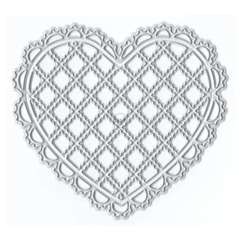 Металлические трафареты в виде сердечек DzIxY для изготовления открыток, набор для тиснения, Трафареты для вырезок, Карманы для хранения, принадлежности