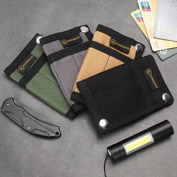 Мини-многофункциональная тактическая сумка для хранения EDC, Портативные брезентовые наборы сменных карточек с защитой от потери