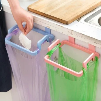 Многоцветная Подвесная стойка для мешков для мусора Стойка для мешков для мусора Держатель стойки для хранения мешков для мусора Переносной Шкаф Стойка для мусора Кухонные Гаджеты