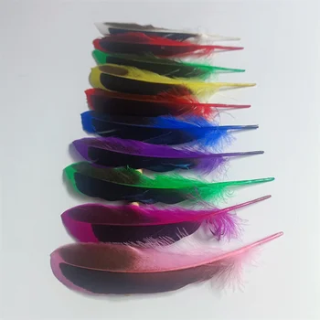 Множество видов разноцветных комбинаций, утиные перья, страусиные перья, поделки, аксессуары для рукоделия из перьев курицы и индейки