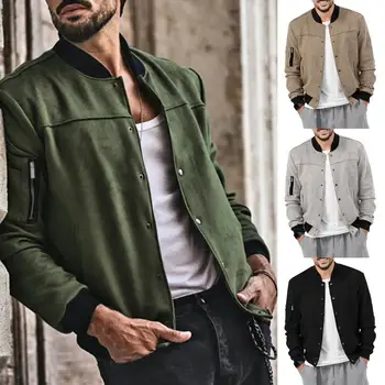 Модная мужская куртка-бомбер на молнии, мужская повседневная уличная одежда в стиле хип-хоп, приталенный пилот, бейсбольные пальто, мужская одежда