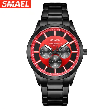 Модные Мужские спортивные часы Smael Smael, светящиеся водонепроницаемые многофункциональные мужские кварцевые часы высокого класса