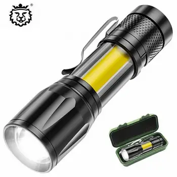 Мощный перезаряжаемый светодиодный фонарик XP-GQ5, мини-зум-фонарик, мощная лампа для кемпинга, водонепроницаемый тактический светодиодный фонарь