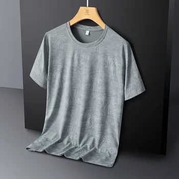 Мужская быстросохнущая спортивная футболка, летние топы с коротким рукавом, повседневный свободный пуловер люксовых брендов, мужская одежда Harajuku