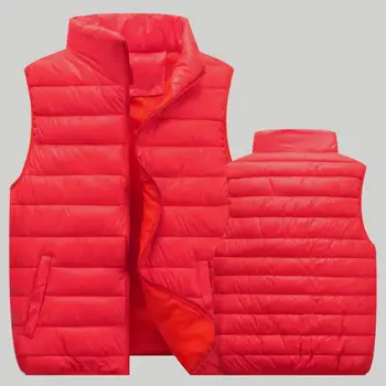 Мужской толстый жилет, ветрозащитный зимний жилет для пары с утепленной подкладкой для защиты шеи, сохраняющий тепло, стильный и гладкий