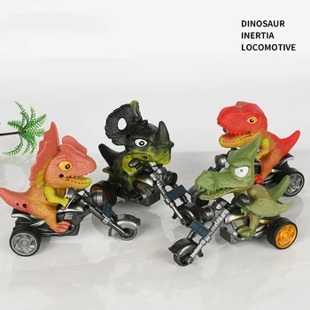 Мультяшный милый динозавр юрского периода, игрушки для автомобилей, детские игрушки-головоломки, имитирующие динозавра, инерционный автомобиль, Подарки на день рождения для мальчиков