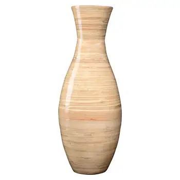 Напольная ваза из экологически чистого бамбука ручной работы Villacera высотой 20 дюймов (натуральная)