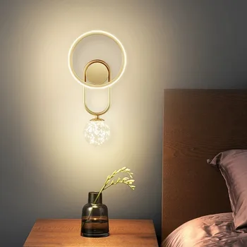 Настенный светильник, Прикроватные лампы для спальни, Современный Роскошный Фон для гостиной, Декор стен, Освещение Nordic Creative Sky Star Luminária