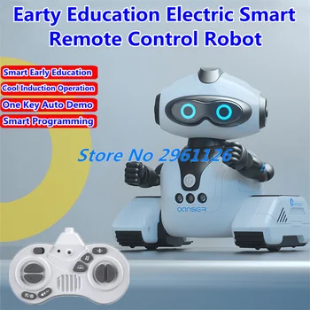 Начальное образование Электрический умный робот с дистанционным управлением, поворот на 360 °, автоматическое демонстрационное программирование, сенсорная рука, МИНИ-радиоуправляемая модель робота DIY