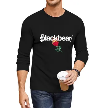 Новая длинная футболка Blackbear [Rose w / fire], одежда в стиле хиппи, одежда в стиле каваи, мужские футболки с графическим рисунком
