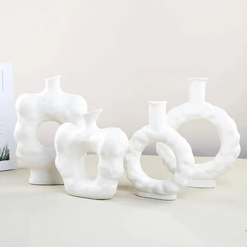 Новая керамическая ваза в скандинавском стиле для украшения интерьера, домашнего декора, интерьера гостиной, украшения дома и спальни
