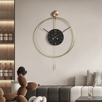 Новый Современный домашний декор Настенные часы Простые Старшие Часы Украшение гостиной Немой Настенные часы