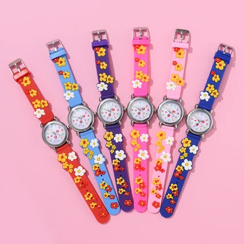 НОВЫХ детских часов, мультяшных часов, розовых силиконовых милых кварцевых наручных часов, подарка на День рождения для девочек, для мальчиков, для учебы, для девочек, Reloj