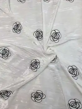 Оптовая продажа Роскошной Африканской Ткани 2023 Года, Новейшей Индийской Ткани Сари, Высококачественного тюлевого принта, 3D белой кружевной ткани с блестками, свадебного платья
