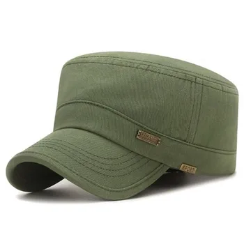 Осень моющийся хлопок военные шляпы для мужчин, Гольф шляпа Рыбалка кепка мужская плоская кепка темно-шапки туристические шляпа кепка