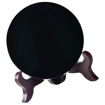 Оформление домашнего декора Черные тарелки Центральные украшения стола Зеркало для наблюдения Современная эстетика