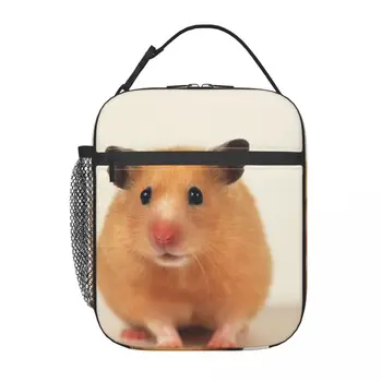 Прекрасный маленький Хомячок, студенческая школьная сумка для ланча, Оксфордская сумка для ланча, для офиса, путешествий, кемпинга, Термоохладитель, Ланч-бокс