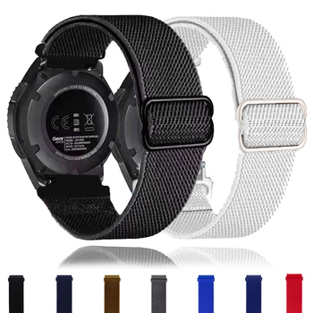 ремешок 20 мм/22 мм для Samsung Galaxy watch6/4/5/ pro 45 мм/6 Classic 47 мм 43 мм Регулируемый эластичный нейлоновый браслет Huawei GT 2e/3 band