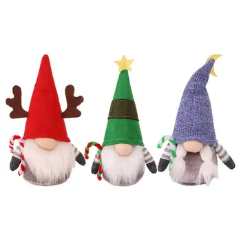 Рождественские Плюшевые гномы, олени, Рождественские Безликие куклы, Милые Рождественские домашние подвески, подарки, Украшения, аксессуары для украшения