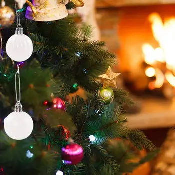 Рождественское украшение Яркие украшения для рождественского шара длиной 6 см, Праздничные аксессуары своими руками для праздничной вечеринки, макет сцены, украшение елки
