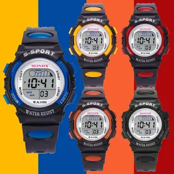 Роскошные водонепроницаемые цифровые наручные часы для мужчин и мальчиков, светодиодные цифровые спортивные часы, Детский будильник, часы с датой, Подарочные Мужские Механические наручные часы