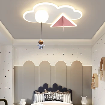 Светильник для детской комнаты, скандинавский светильник, современный простой светильник для теплой спальни для мальчиков и девочек, потолочный светильник Creative Network Red Cloud