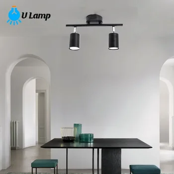 Светодиодный прожектор с 2/3/4 головками, освещение в современном стиле для гостиной, офиса, украшения дома, освещение для магазина одежды