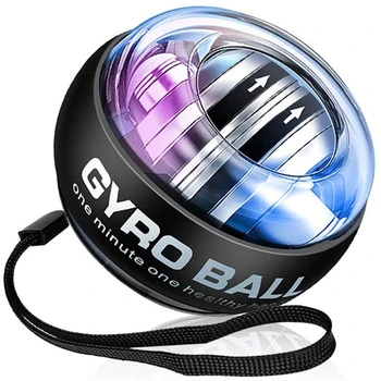 Светодиодный силовой тренажер для запястья с мячом для мышц руки, самозапускающийся гироскопический мяч, усилитель тренажеров Powerball для фитнеса