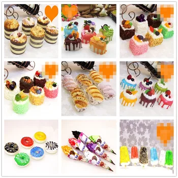 Серия искусственных продуктов 6PCS Cake 3D для фестивалей и вечеринок, Ресторанная кухня, украшения для дома, реквизит для фотографий, детские игрушки