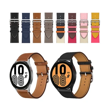 Сменные ремешки для умных часов, кожаные ремешки для часов, браслет для Samsung Galaxy Watch 4 5 pro 40 мм 44 мм 45 мм 42 мм 46 мм