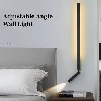Современная прикроватная настенная лампа для чтения с выключателем, светодиодный прожектор для спальни, кабинета, внутреннего настенного декора, осветительных приборов, бра