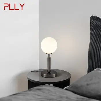 Современная черная настольная лампа из латуни, светодиодная настольная лампа, Креативное украшение для домашней спальни