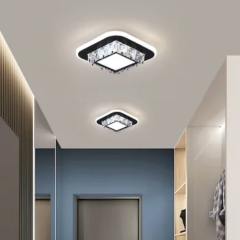 Современный хрустальный светодиодный потолочный светильник для прихожей, прохода, коридора, домашнего потолочного светильника, Люстры для гостиной, столовой, спальни