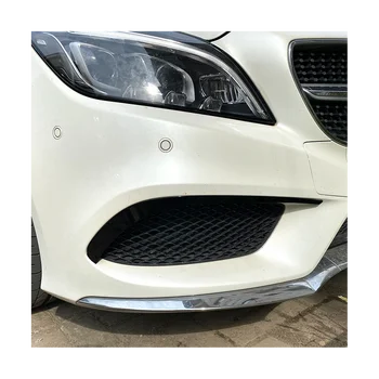 Спойлер Переднего Бампера Автомобиля, Накладка Решетки Противотуманных Фар для Mercedes Benz CLS Class C218 X218 2014-2017 AMG Line (Карбон)