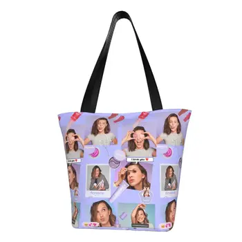 Сумки для покупок Florence By Mills с милым принтом, многоразовая холщовая сумка для покупок через плечо