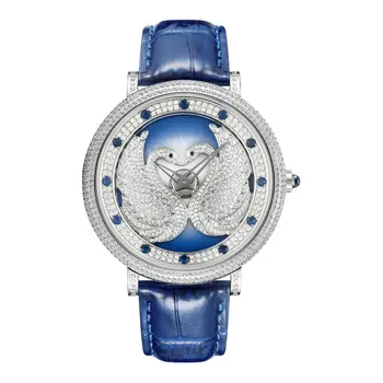Удача приходит с бриллиантовым поясом, мужские и женские водонепроницаемые часы с большим циферблатом, вращающиеся модные часы для пары
