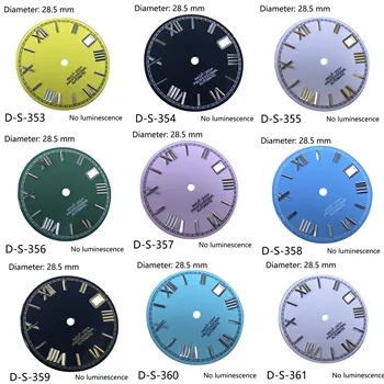 циферблат 28,5 мм, эмалевые римские цифры, модифицированный циферблат часов, подходит для часового механизма NH35 / 36 / 4R / 7S, аксессуары для часов с логотипом S