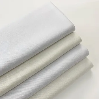 Чистый хлопок, белая эластичная джинсовая ткань, однотонная плотная юбка, брюки, дизайн одежды, ткань для пошива Платьев145 см, продается по метрам