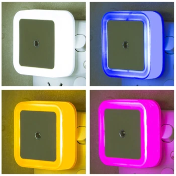 Штепсельная вилка США / ЕС Smart Sensor LED Night Lights Обновление индукционного настенного светильника с автоматическим управлением Детская Чаша Прикроватная лампа для спальни Toliet