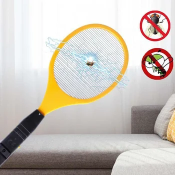 Электрическая ракетка-убийца от комаров, мухобойка от аккумулятора, убивающая насекомых, Ручные электрошоковые средства для защиты от насекомых, защищающие ночной сон ребенка