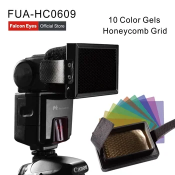 Ячеистая сетка Falcon Eyes с 10 цветными фильтрами для Canon Nikon Pentax YONGNUO Вспышка Speedlite Аксессуары для фотостудий